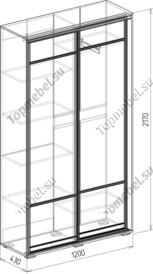 Шкаф купе Байкал (Модуль 1) Шкаф купе Байкал (Модуль 1) - Шкафы-купе в прихожую