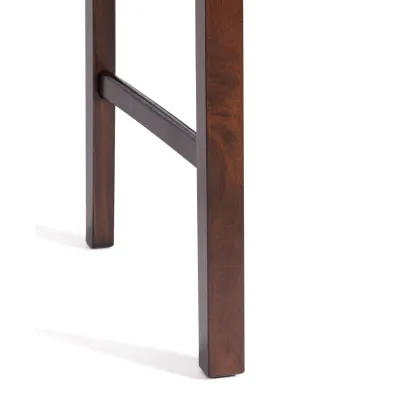 Обеденный комплект Хадсон (стол + 4 стула)/ Hudson Dining Set - дерево гевея/мдф, стол: 110х70х75см / стул: 44х42х89см, cappuccino (темный орех), ткань кор.-зол. (1