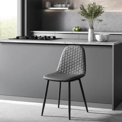 Стул STORM (mod. 807) / 1 шт. в упаковке - металл/вельвет, 46 х 53 х 87 х 49 см, серый/антрацит, G062-40