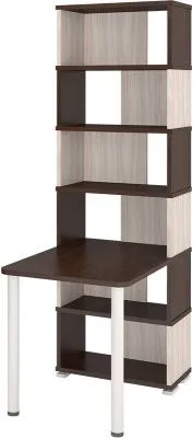 Компьютерный стол СБ-10М-6 - корпус венге, фасады карамель, столешница венге