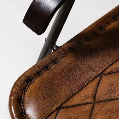 Стул Secret De Maison GUDZON ( mod. M-17532 )  - металл/кожа буйвола, 56х56х90см, Коричневый/черный