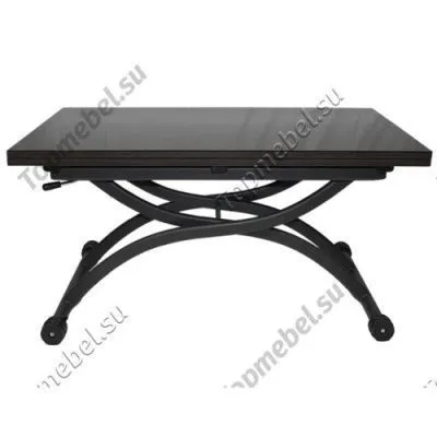 Стол трансформер B2323-2 Черное стекло (черный механизм)