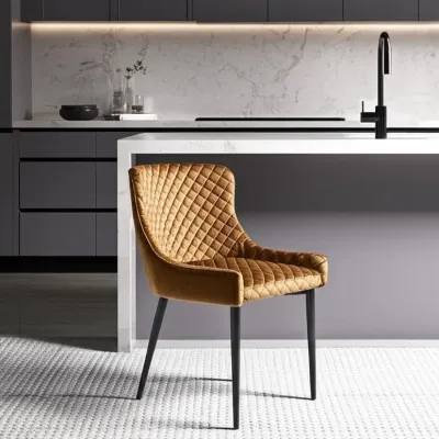 Стул ELI (mod. 8202) / 1 шт. в упаковке - металл/ткань, 53x61,5x83 см, коричневый (G-062-61)/черный