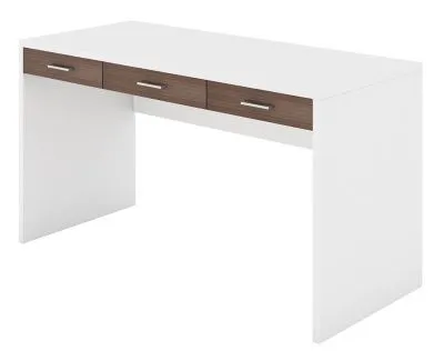 Компьютерный стол СП-82С - корпус белый жемчуг, фасады шамони