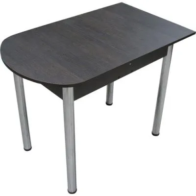 Стол Пристенный Венге на хромированных ножках