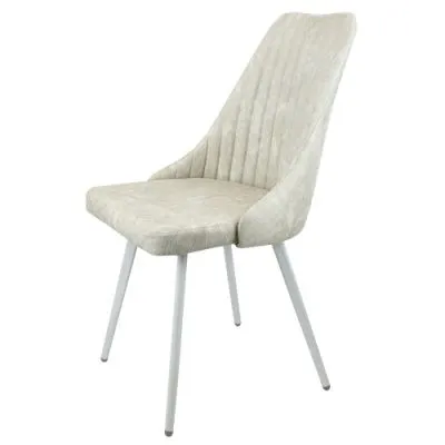 Стул Верона Эмаль белая (замша Pluton)