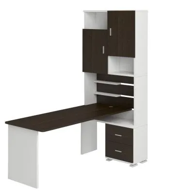 Компьютерный стол СР-720-180 - белый жемчуг - венге - венге