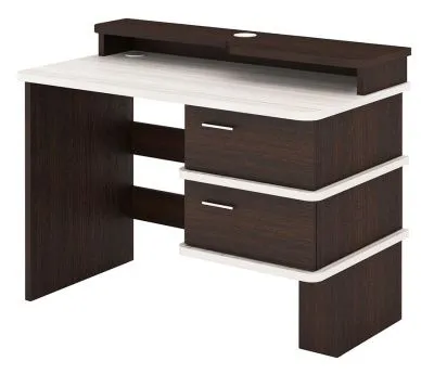 Компьютерный стол СД-15С +НМ - корпус венге, полки карамель, надстройка венге