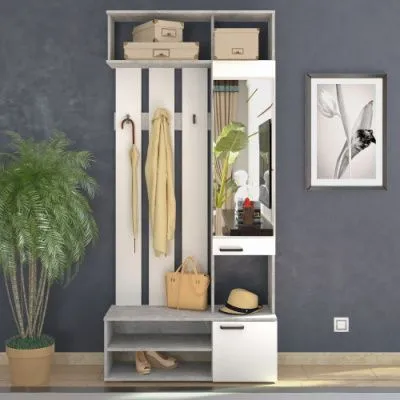 Прихожая Орион-2 (Ателье светлое / Белый)