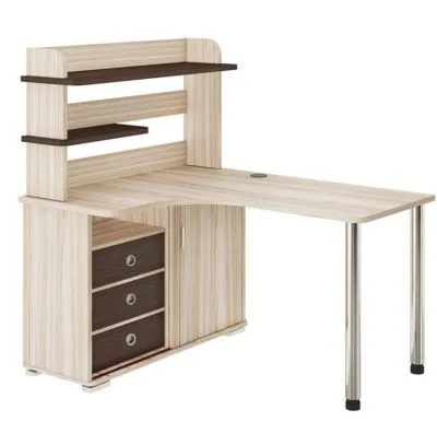 Компьютерный стол СР-145М - корпус карамель, фасады шамони, столешница карамель