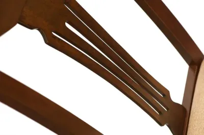 Стул - Гермес/ Hermes - дерево гевея, 43х49х94см, Cappuchino , ткань песочная (Jaffy 104-58)