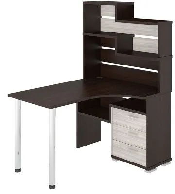 Компьютерный стол СР-132-130 - корпус венге, фасады карамель