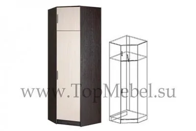 Шкаф в прихожую угловой "Машенька" (Венге/Дуб молочный)