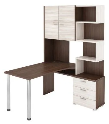 Компьютерный стол СР-500М-140 - корпус шамони, фасады карамель, столешница шамони