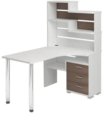 Компьютерный стол СР-132-150 - белый жемчуг - шамони