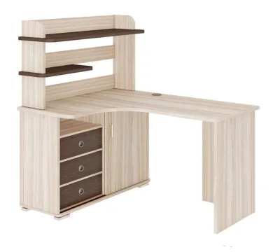Компьютерный стол СР-145 - корпус карамель, фасад шамони, столешница карамель