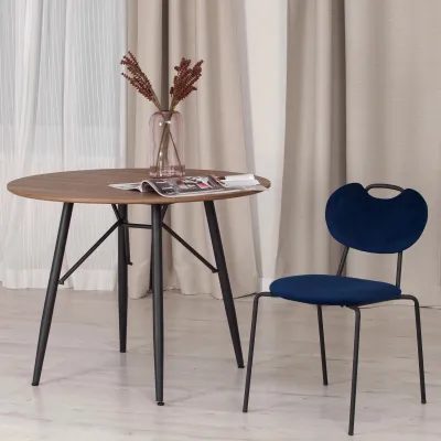 Стул DANTON  (mod. 0139223) / 1 шт. в упаковке - металл/ткань, 47х56,5х79 см, темно-синий S108 (117 DARK BLUE)/черный