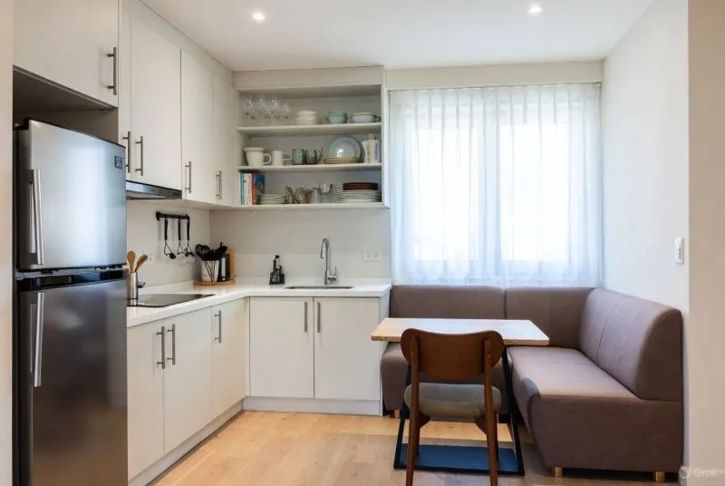 Сэкономим полезное пространство: кухонный диван-уголок