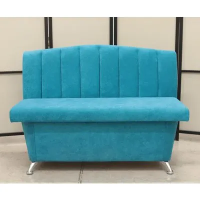 Кухонный прямой диван Альт с ящиком (сине-зеленый)