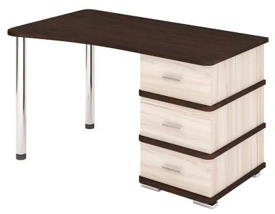 Компьютерный стол СД-35 - корпус карамель, полки венге, столешница венге