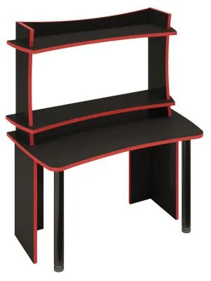 Стол СКЛ-Софт140Ч+НКИЛ140ВЛЧ - черный-красный