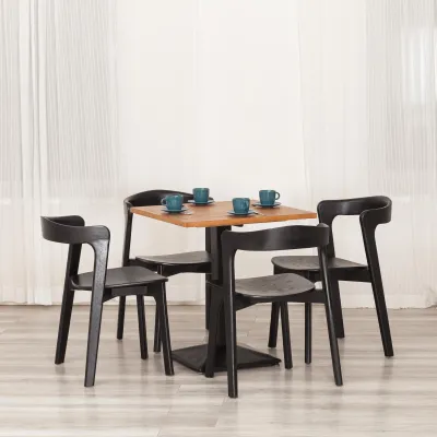 Стул ASGARD - дерево вяз, черный, 48х43х76 см