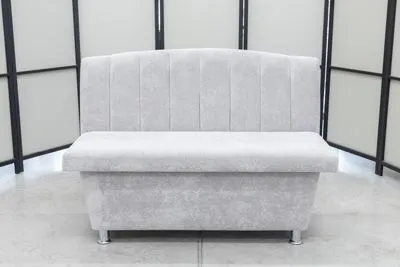 Кухонный прямой диван Альт с ящиком (антивандальный светло-серый)