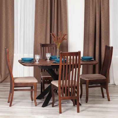 Стул DOLCE мягкое сидение - бук, 40х46х100см, Tobacco, велюр, Tenerife mocca