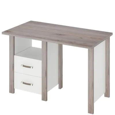 Стол СТД-115 с тумбой - нельсон - белый жемчуг