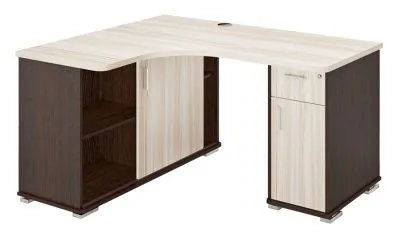 Компьютерный стол СР-140М - корпус венге, фасады карамель, столешница карамель