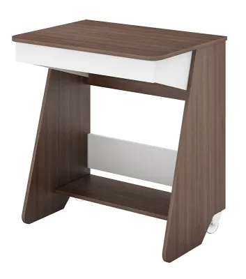 Компьютерный стол СК-7 - корпус шамони, фасад белый жемчуг