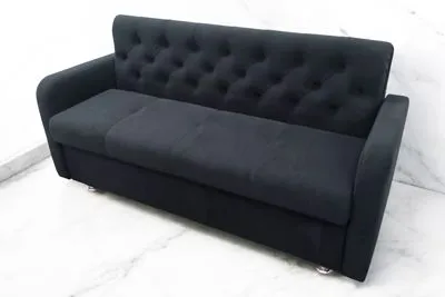 Кухонный прямой диван Лана-1 с ящиком и каретной стяжкой