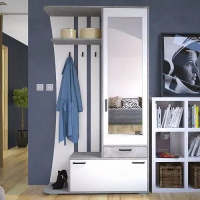 Прихожая Орион-1 (Ателье светлое / Белый)