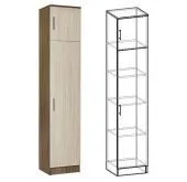 Пенал бельевой  Прихожая "Машенька" (Ясень шимо темный/ясень шимо светлый)