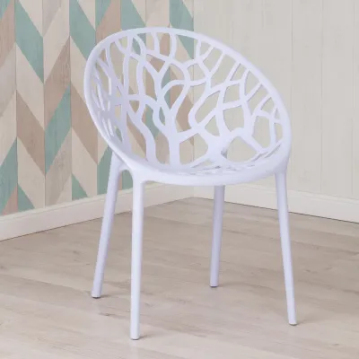 Стул BUSH (mod. 017) - пластик, 60*58,5*80см, белый