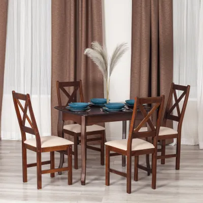 Стул CROSSMAN - NEW, Многослойный березовый шпон, 41х40x100 см, cappuchino/велюр бежевый