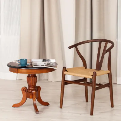 Стул WISHBONE (mod.CB2212) - дерево вяз, 57*50.5*79.5, Темный Орех (№5)