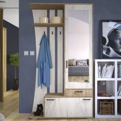 Прихожая Орион-1 (Серый крафт / Белый крафт)