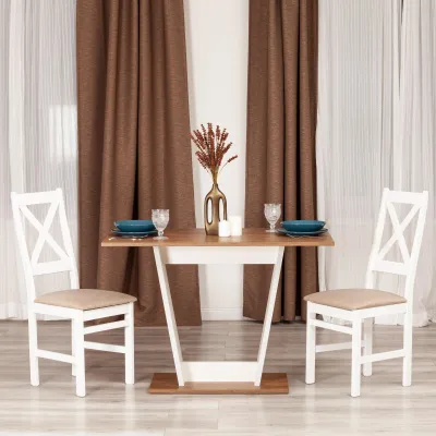 Стол обеденный TIBI L нераздвижной - ЛДСП (18 мм), 68,6 х 110 х 75 см, Дуб Канзас/Пепел