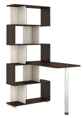 Компьютерный стол СЛ-5СТ - корпус венге, фасады карамель, столешница венге