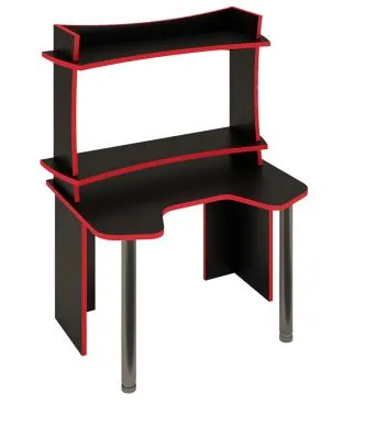 Стол СКЛ-Игр120Ч+НКИЛ120ВЛЧ - черный-красный