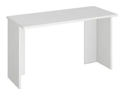 Стол СКЛ-Прям130 (без тумбы) - белый жемчуг