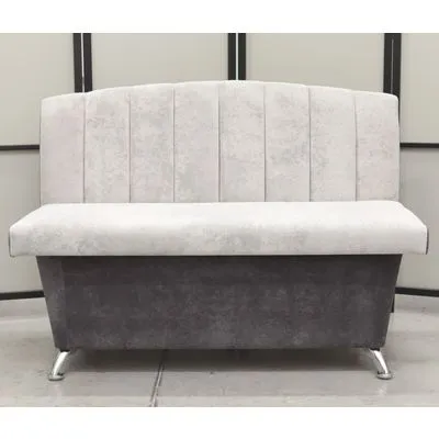 Кухонный прямой диван Альт с ящиком (антивандальный серый)