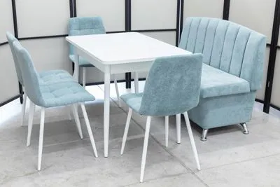 Диван, стол, 4 стула (серия Альт ментол)
