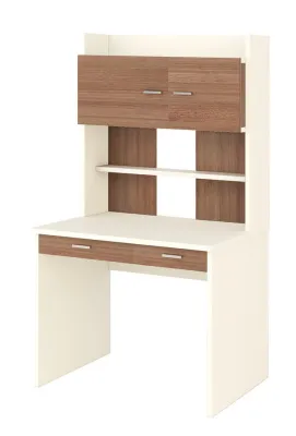 Компьютерный стол СП-23 - корпус белый жемчуг, фасады шамони