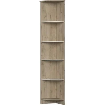 Угловой стеллаж Машенька (Серый крафт / Белый крафт)