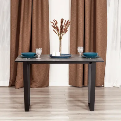 Стол COSTA - ЛДСП/HPL/металл,  120 х 80 х 75 см, Гранит тёмный/чёрный