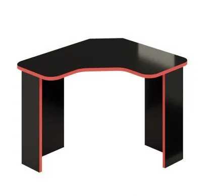 Стол СКЛ-ИгрУгл100Ч - черный-красный