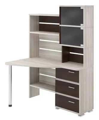 Компьютерный стол СР-322 - корпус карамель, фасады венге