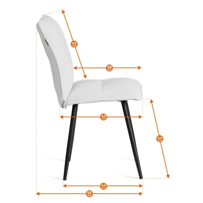 Стул обеденный Sweet - LT, велюр, Blue (синий), 41х55х88 см